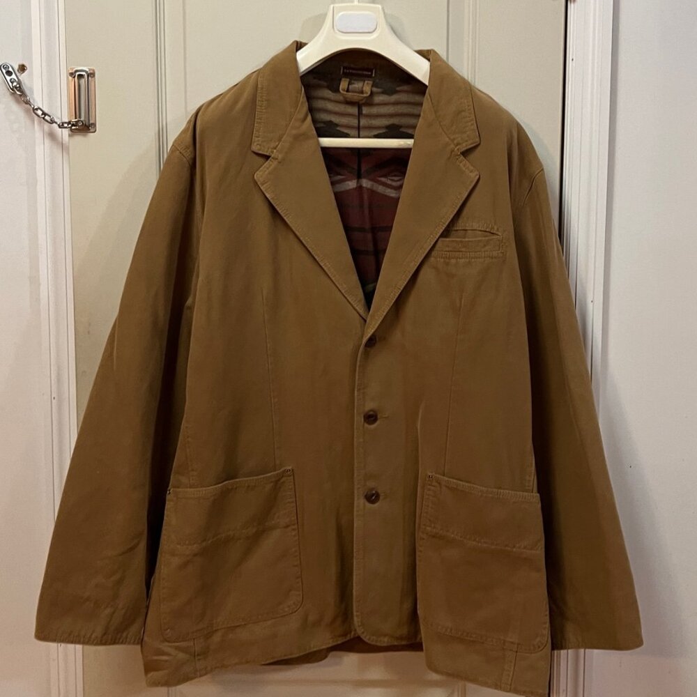 The Territory Ahead Men's Size XXL 100% Cotton 3 Button Jacket. Light Brown.